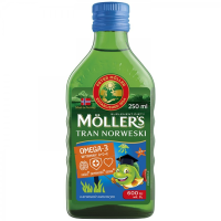 Фото Рыбий жир Меллер Moller omega 3 (Mollers) раствор с фруктовым вкусом Европа фл. 250мл